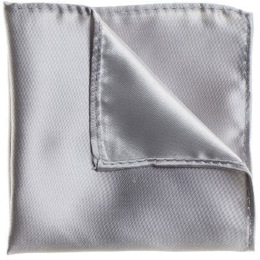 Paisley of London, Plain silver pocket square, Pocket handkerchief