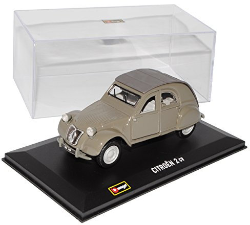 Bburago Citroen 2CV Ente Grau 1/32 Modell Auto mit individiuellem Wunschkennzeichen
