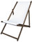 Promo Trade GmbH Liegestuhl, Holz, weiß, 138 x 59 x 5 cm