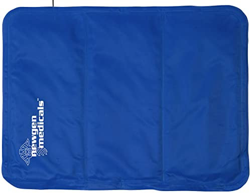Newgen Medicals Kühlkissen: Kühlende Kissenauflage, 30 x 40 cm, blau (Kühlende Kissen, Kopfkissen, Kühlender Kissenbezug)