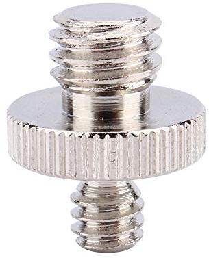 Yosoo 5pcs 1/4 auf 3/8 inch Verchromter Stahl Doppelaußengewinde adapter für Kamera Stativ / Einbeinstativ und Schnellwechselplatte etc Gewinde