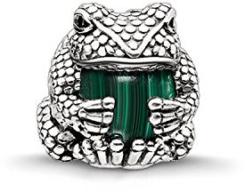 Thomas Sabo Damen Bead Frosch grüner Malachit Karma Beads 925 Sterling Silber K0193-880-6