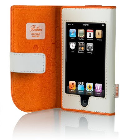 Belkin iPod Touch Leder Folio orange/ weiss