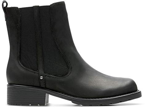 Clarks Orinoco Club 203409, Stivali Donna, Nero (Black Leather), 38 EU