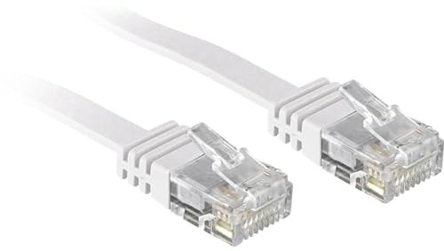 LINDY 47505 - Cat.6 Flachband-Patchkabel ungeschirmt - Weiß - 10 m
