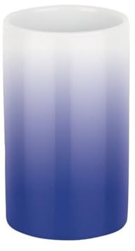Spirella Tube Zahnputzbecher aus Porzellan, mit Farbverlauf, Marineblau
