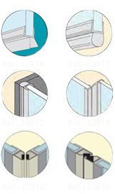 GEB Shower Equipment (x2) – Magnetic Side Shower Door Glass Seal 5 – 8 mm – 2.00ml