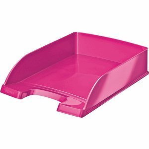 5 x Leitz Briefablage Wow A4 Kunststoff pink metallic by Leitz