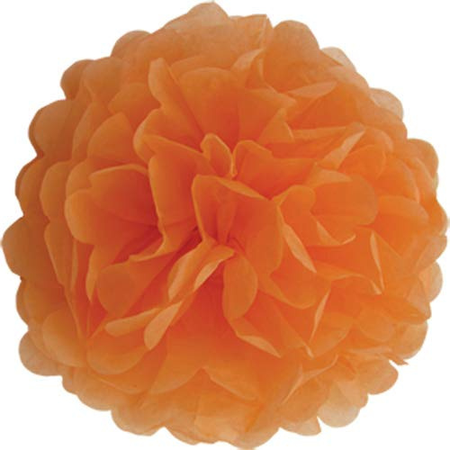 Creativery 1 Papier Pompon 35cm NEU (orange 668) // Pompoms Bommel Kugel Seidenpapier Pom Pom Deko Hängedeko Raumdeko Blumen