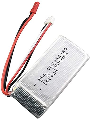 YUNIQUE GREEN-CLEAN-POWER - Rechargeable Lipo Battery 7.4V 1500mAh | Compatible with WLtoys V912 V262 A949V V913 L959 L979 Q212G | Energy Efficient, 70X35X22-92 Gr, Silver