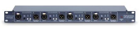 Palmer PAN 08 - DI-Box/Line Isolator 4-Kanal aktiv, blau, 19 Gehäuse