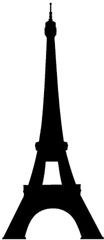 Skyline4u Eiffelturm Aufkleber Pariser Wahrzeichen 4,3 x 10cm schwarz