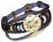 Unendlich U Punk Modisch 12 Sternbilder Sternzeichen Herren Damen Charm Armband Geflochten Leder Legierung Multilayer Braun Armreifen, Waage(Libra)