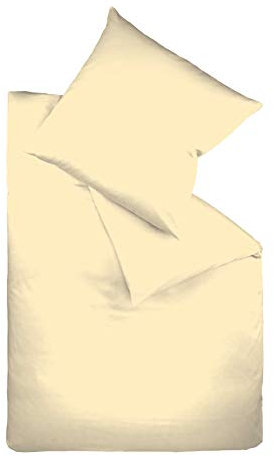 fleuresse 9200 Colours Interlock Jersey Bettwäsche aus 100% Baumwolle, Oekotex Standard 100, vanille, 135 x 200 cm