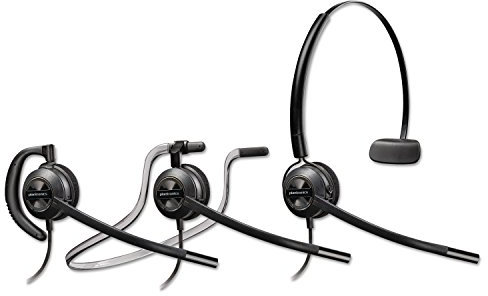 Plantronics - EncorePro HW540 Convertible Headet, kabelgebundenes Convertible (3 Tragevarianten), Headset mit Boom-Mikrofon, zum Verbinden mit Ihrem PC und/oder Schreibtisch