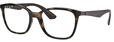 Ray-Ban Mens RX7066 Square Prescription Eyewear Frames, Havana/Demo Lens, 54 mm