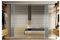 Glastür zum schieben mit 2 Scheiben in jeweils 77,5x205 cm in ESG-Milchglas mit Lamellen-Dessin (L) Levidor-System komplett. Laufschiene und Muschelgriffen, Schiebetür aus Glas für Innenbereich
