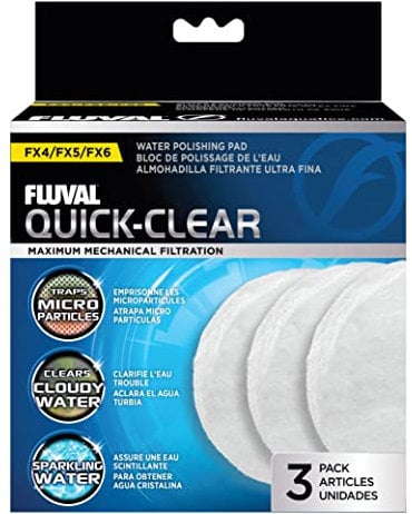 Fluval Feinfilter Vlies, für Fluval Außenfilter FX4, FX5 und FX6, 3er Pack