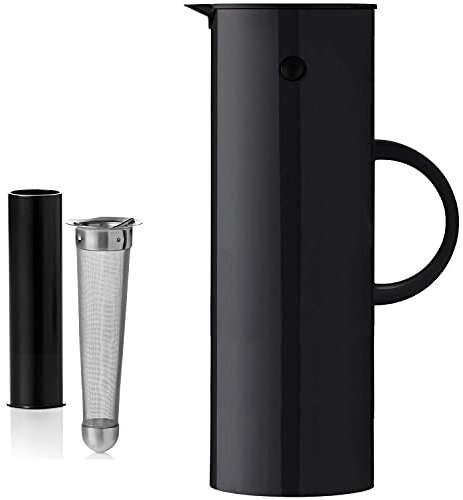 Stelton Isolierkanne/Thermoskanne schwarz + gratis Teesieb
