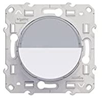 Schneider Electric S520266 Odace, bouton-poussoir avec porte-étiquette, 10 A, Blanc Odace, poussoir avec porte-étiquette Blanc, à vis