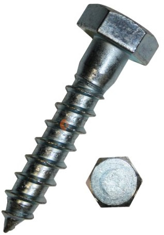 Dresselhaus 200 St. Sechskant-Holzschraube DIN 571, 8x60 mm, galvanisch verzinkt