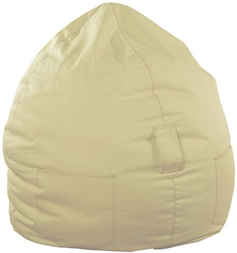 Kinzler S-10054/01 Sitzsack Kimi, ca. Ø75 x H95 cm, klassische Tropfenform, Outdoor Indoor, in vielen verschiedenen Farben, mit Innensack, natur