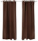Victoria M. Aurora Verdunkelungsvorhang Blickdicht, Thermovorhang, Ösenvorhang, Schallschutz Vorhang 140 x 245cm, Braun, 2er Pack