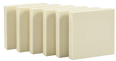 Sculpture Block SB 151525 Hartschaumblock, Modellierblock zum anfertigen von Figuren, Objekte, Modelle, 15cm x 15cm x 2,5cM, 6 Blöcke, Weiß