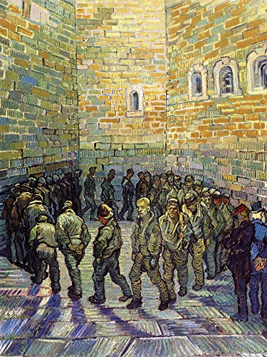 1art1 Vincent Van Gogh Poster Die Runde Der Gefangenen, 1890 Kunstdruck Bild 80x60 cm