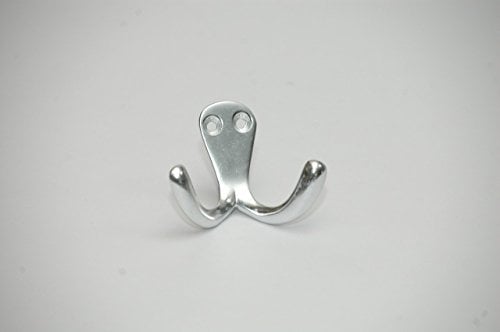 Top prix! Crochet pour garde-robe/serviette, métallique chrome brillant