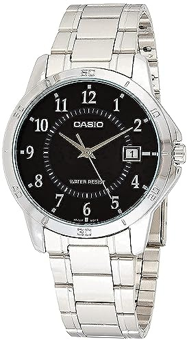 CASIO Herren-Armbanduhr Analog Quarz Edelstahl MTP-V004D-1