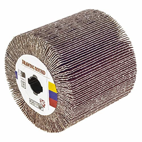 MSW Motor Technics Schleifwalze Lamellen Lamellenroller MSW-WHEELS-80L (110 x 100 mm, Körnung: 80, Bohrung 19 mm)