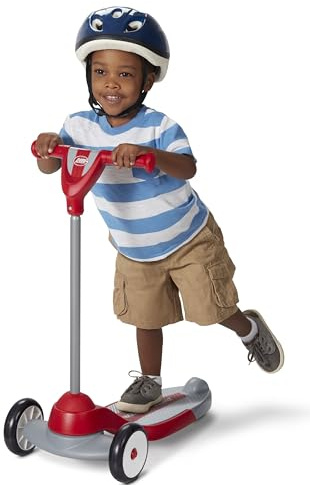 Radio Flyer My 1st Scooter, Red, For Kids 2-5 Years Old, Extra Wide Base for Balance, 2 Front Wheels for Added Stability, Easy to Use Foot Brake, 3 Wheel Scooter for Kids, (Amazon Exclusive)