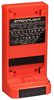 Streamlight 45070 Montagegestell Standard System zur Verwendung mit Streamlight LiteBox, FireBox, HID LiteBox, E-Flood LiteBox, E-Flood FireBox, E-Spot LiteBox, E-Spot FireBox Serie Laternen, Orange
