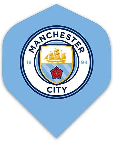 F2064 Manchester City Football Club Dart Flights, 3 Sets (9 Flights insgesamt)
