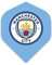 F2064 Manchester City Football Club Dart Flights, 3 Sets (9 Flights insgesamt)