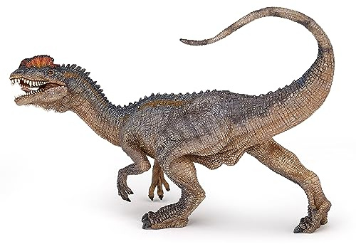 Realistic Dilophosaurus Figurine Toy, Dinosaurs Collection, Kids Ages 3+ | Educational play about a distant prehistoric world | 14 x 4.5 x 13 cm | hand-painted | original gift for girls and boys
