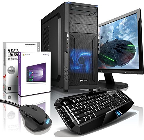 Komplett-PC DirectX 12 Gaming-PC Six-Core AMD FX-6300 6x3.5GHz (Turbo bis 4.1GHz), 22-Zoll LED Bildschirm, Gaming Tastatur/Maus, Windows 10 Prof. 64bit, GeForce GTX 960 4GB, 1TB HDD, 8GB RAM #5021