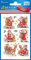 AVERY Zweckform 12 Aufkleber Weihnachten Weihnachtsmann (Made in Germany, Nikolaus, Weihnachtssticker glitzernd aus Papier, selbstklebende Weihnachtsdeko Karten, Geschenke) 2 Bogen/je 6 Sticker, 52402