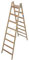 Sprossen-DoppelLeiter, (Holz), Arbeitshöhe 3,57 m,Standhöhe 2,3 m, Leiternlänge 2,35 m, Gew. 13,5kg