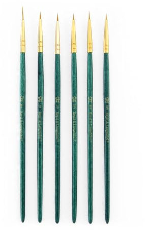 Royal & Langnickel RSET-9139 Set de pinceaux détail Taklon Or 6 pièces