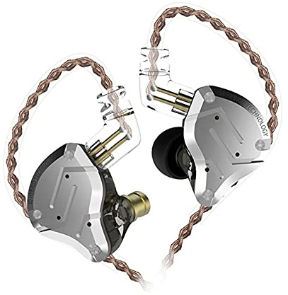Hongjingda In-Ear-Monitor | Hybrid-Stereo-Kopfhörer mit hoher Frequenz 4BA + 1DD, 10 Stück, ergonomische Kopfhörer aus Metall mit -Headset mit Frontplatte aus Edelstahl