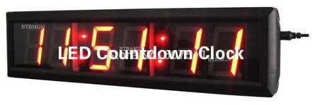5,8 ? cm LED Compte à rebours Horloge Count Down/Up Minuteur Multifonction Minuteur/Horloge dans Heures Minutes, Secondes Télécommande sans Fil avec Home Office Store Horloge numérique