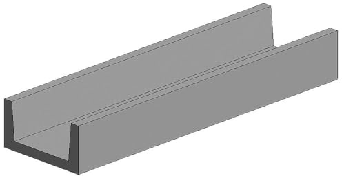Evergreen 500263 - U-Profil, 350x2,5x1,1 mm, 4 Stück -
