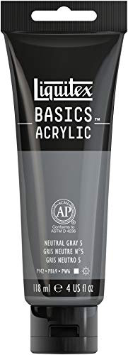 Liquitex Basic Acrylic - Tubo de Pintura Acrílica, 118 ML, Gris (Gris Neutro)