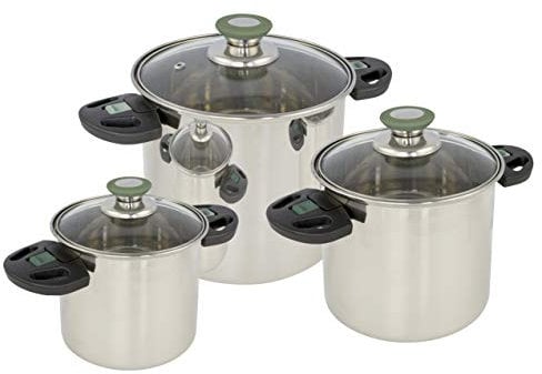 Bo-Camp Küche BC Set Töpfe Elegance 3 Edelstahl Silver
