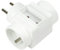 EXPERT LINE - Multiprise Électrique Murale 3 Prises - Triplite Sans Fil - 2Px16A + 1Px6A - Blanc - Protection Enfant