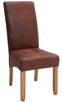 riess-Ambiente Edler Stuhl CASA Vintage braun Kolonialstil Massivholzbeine Polsterstuhl ohne Armlehne Küchenstuhl Esszimmerstuhl Wohnzimmerstuhl