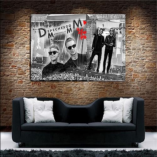 Julia-Art Leinwandbilder -Depeche Mode Berlin 2023 Bild 1 teilig - 100 mal 70 cm Leinwand auf Rahmen - sofort aufhängbar Wandbild XXL - Kunstdrucke QN63-23