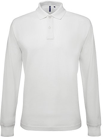 Asquith & Fox Men's Men's Classic fit Long Sleeved Polo Regular Fit Long Sleeve Polo Shirt, White (White 000), XXX-Large (Manufacturer Size:3XL)